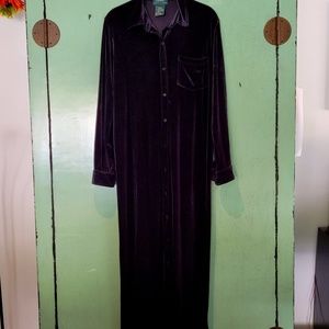 Ralph Lauren, Faux Long Velvet Coat, Size M, great for the holidays